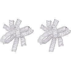 Rhinestone Bow Stud Earrings for Women, Bowknot Shape Earrings Cubic Zirconia Rhinestone Earrings | Amazon (US)