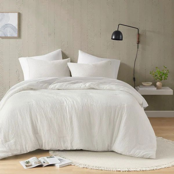 Chelsea Square Hanna Modern Boho Waffle Weave Textured Comforter Set | Bed Bath & Beyond