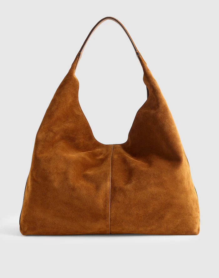 The Mylie Large Shoulder Bag in Italian Suede | Madewell