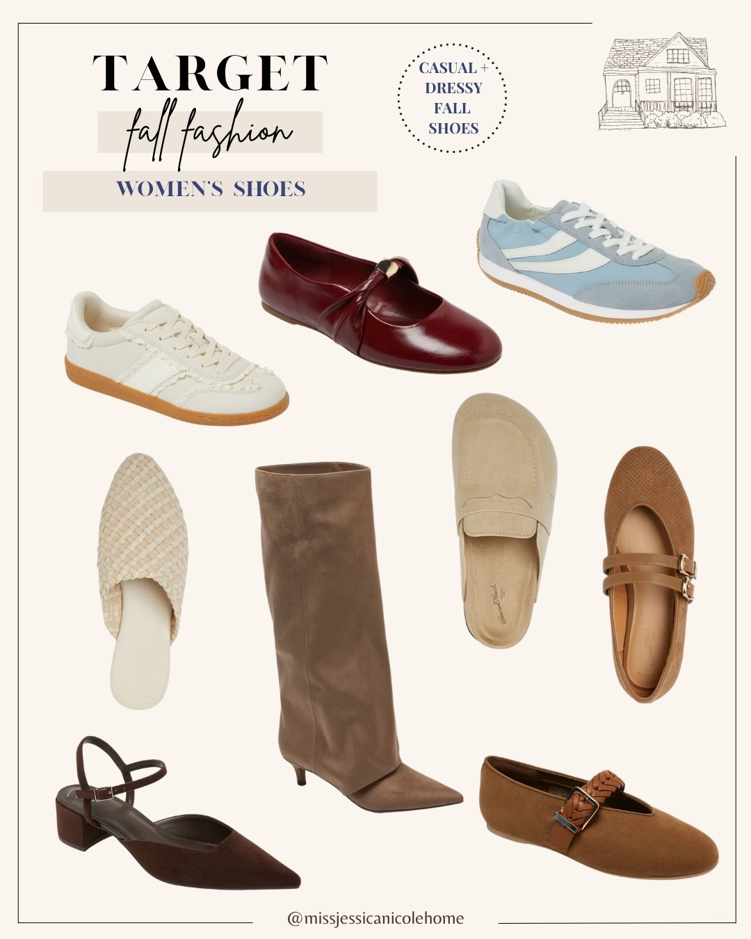 Fall shoes from target // casual fall sneakers // fall flats // boots