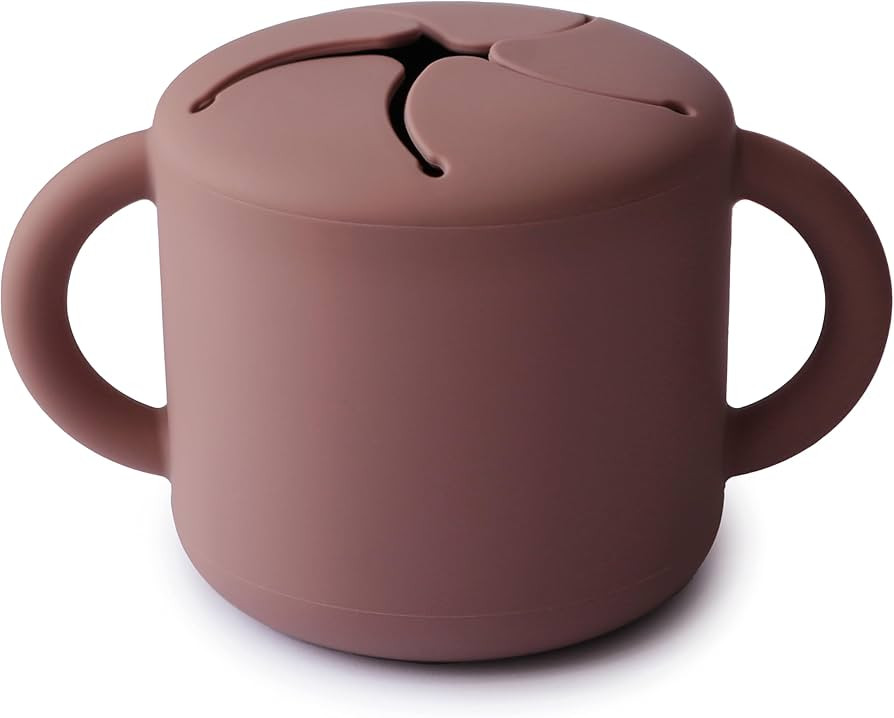 mushie Silicone Snack Cup | Spill Proof Food Container for Toddler and Baby (Woodchuck) | Amazon (US)