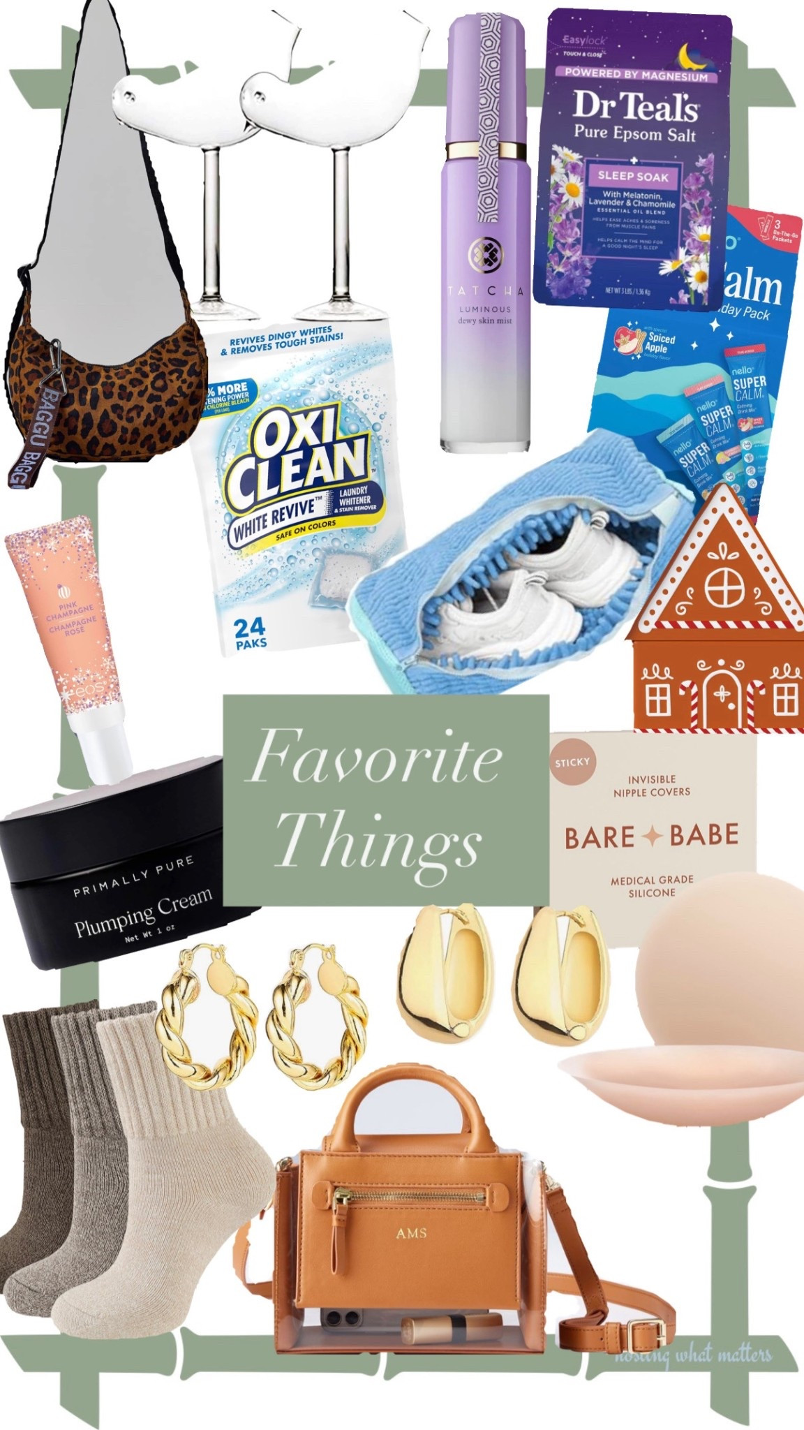 Favorite Things! Gifts that came to the favorite things party!! 🎁 Things people love! So many great gift ideas to give!

#silkbeanie #beanie #goldengirls #coasters #hairproducts #stylingproducts #tote #mahjongbag #purseorganizer #acne #salt&stone #perfume #oliveoil #bra #nipplecovers #earrings #hoops #lipgloss #baggu #tennisshoes #shoecleaner #sleep #socks #facemist #gameday #clearpurse #gamedaypurse