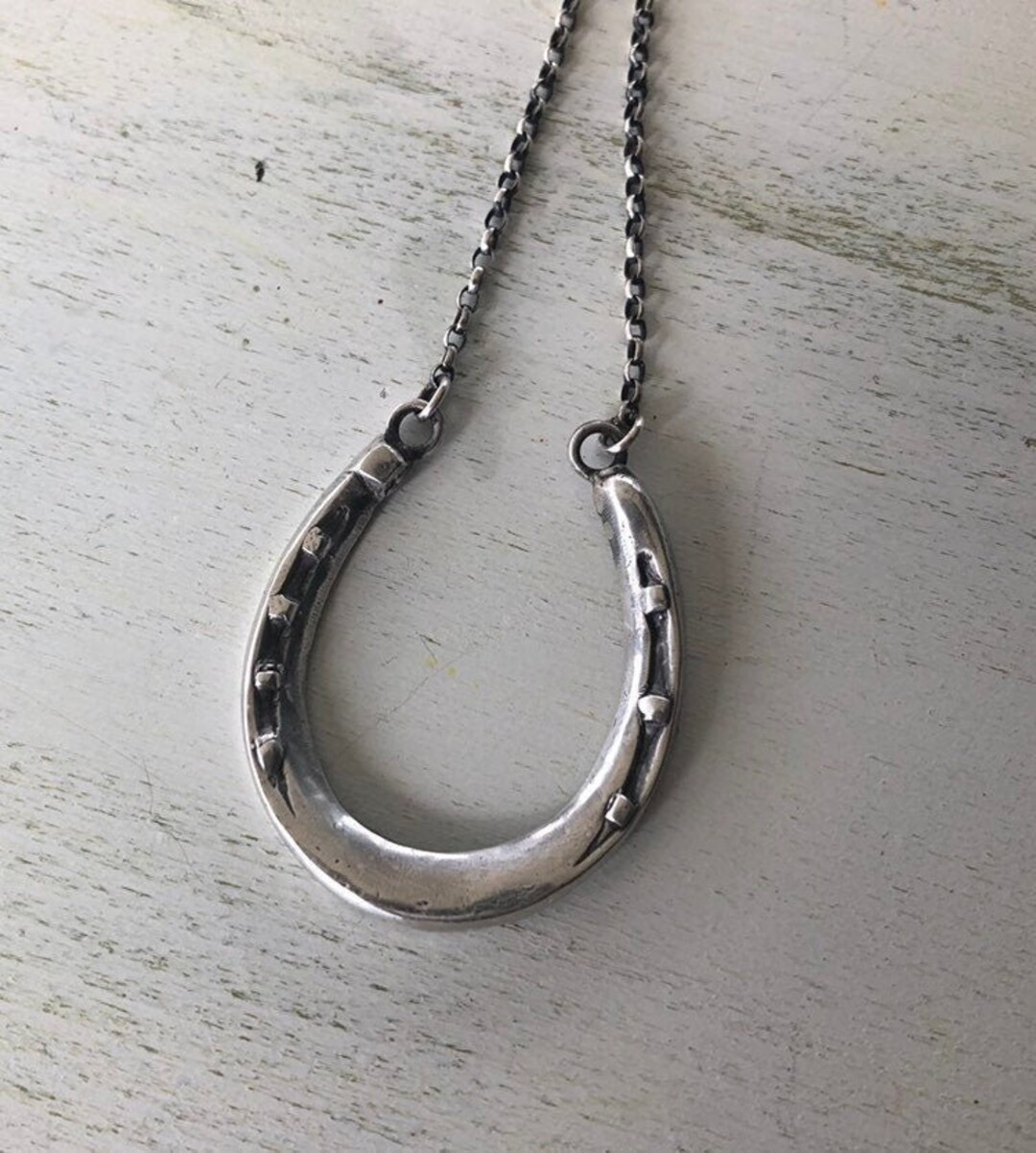 Lucky Horse Shoe Necklace. Sterling Silver Good Luck Necklace. You Choose the Length. - Etsy | Etsy (US)