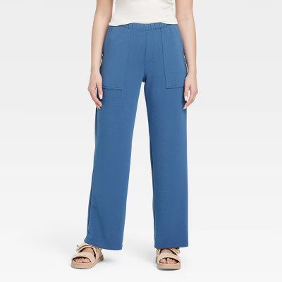 Women's Mid-Rise Sandwash Pull-On Knit Leisure Utility Pants - A New Day™ | Target