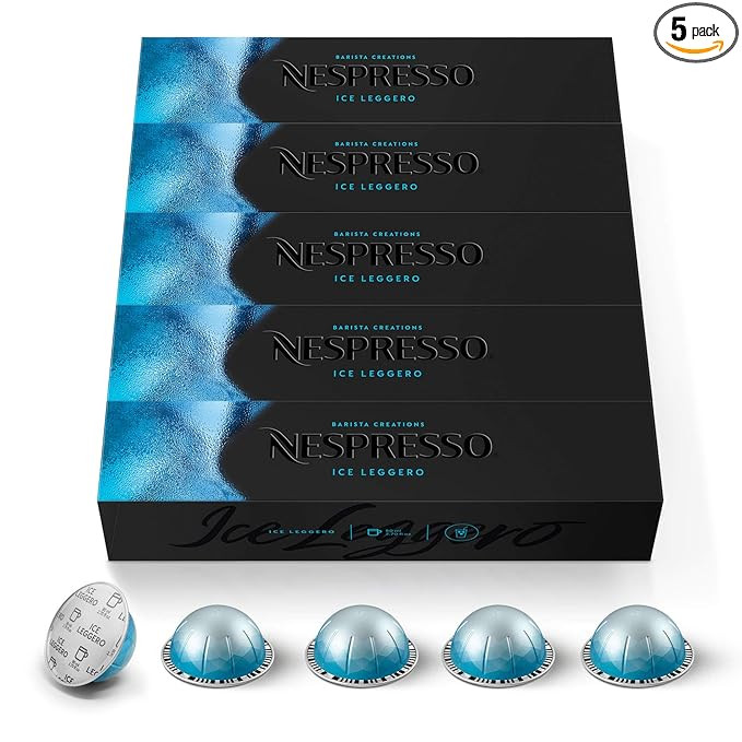 Nespresso Capsules Vertuo, Ice Leggero, 50-Count Double Espresso Coffee Pods, Brews 2.7 oz. | Amazon (US)