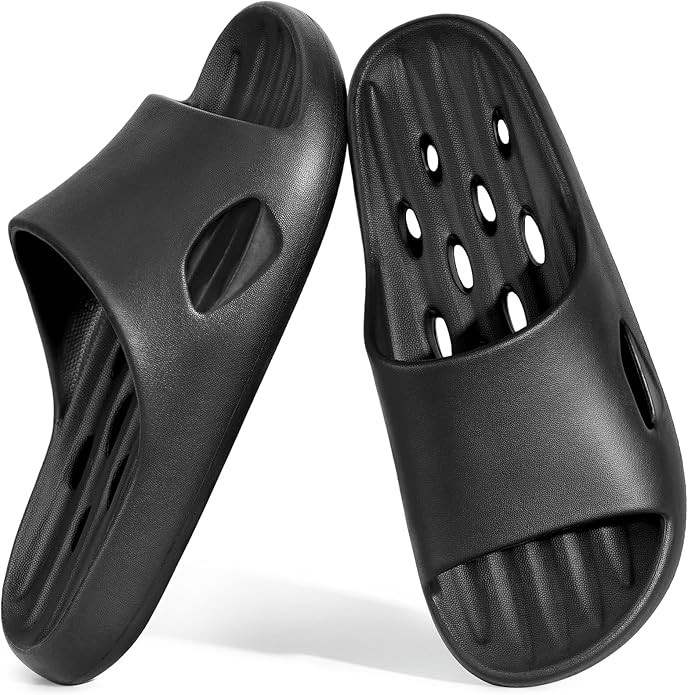 Mens Shower Shoes With Holes Dry Quickly Bath Slippers Womens Non Slip Indoor Home Bedroom Pool S... | Amazon (US)