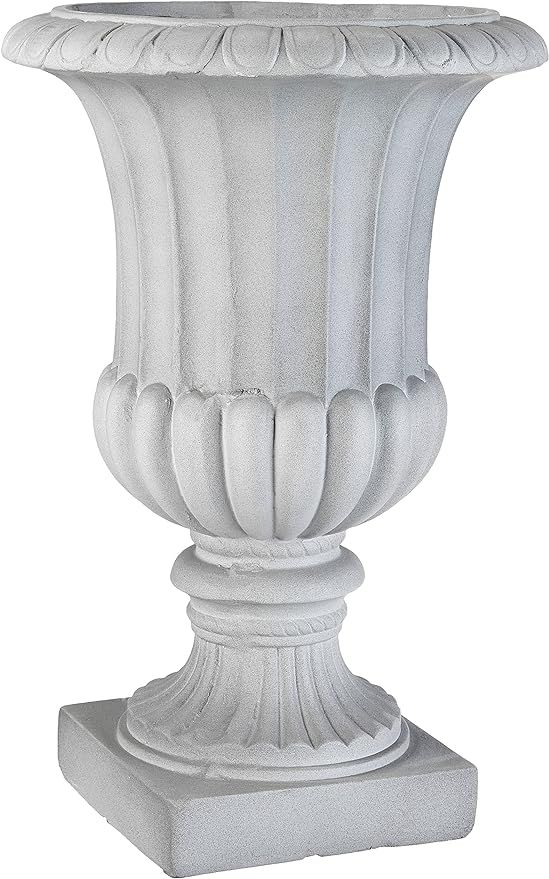 Nearly Natural - 7507 Decorative Urn (Indoor/Outdoor), 11 In. W x 11 In. D x 16.5 In. H, Gray | Amazon (US)