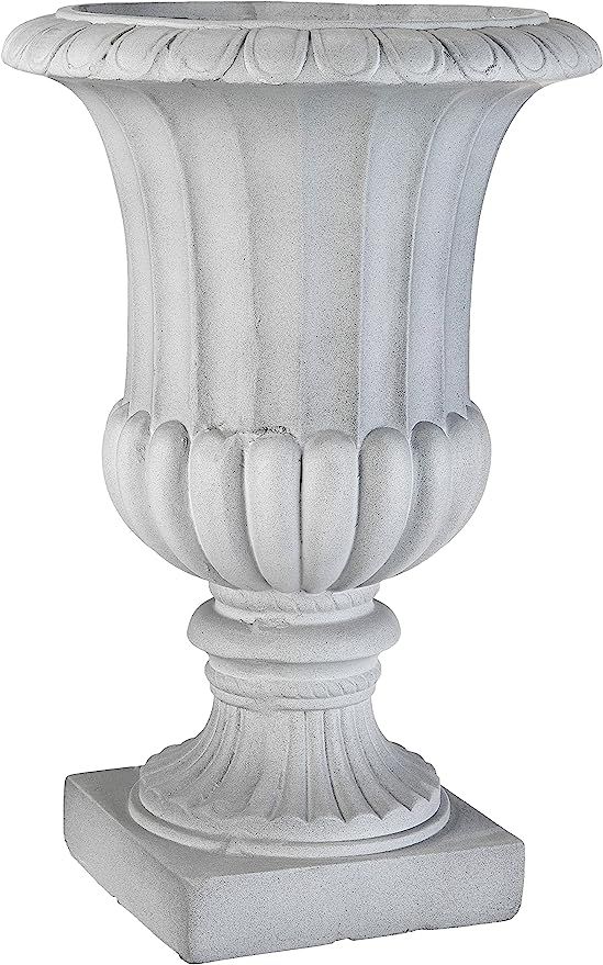 Nearly Natural - 7507 Decorative Urn (Indoor/Outdoor), 11 In. W x 11 In. D x 16.5 In. H, Gray | Amazon (US)