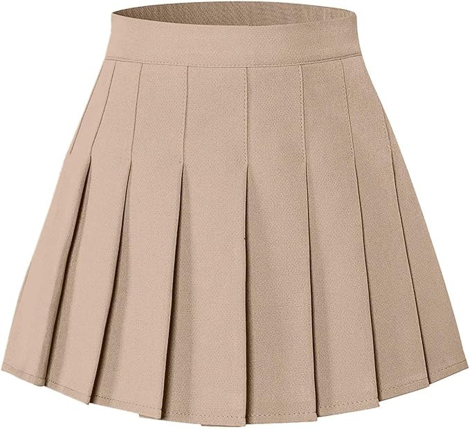 SANGTREE Women's Pleated Mini Skirt with Comfy Casual Stretchy Band Skater Skirt, US XS - US 4XL | Amazon (US)
