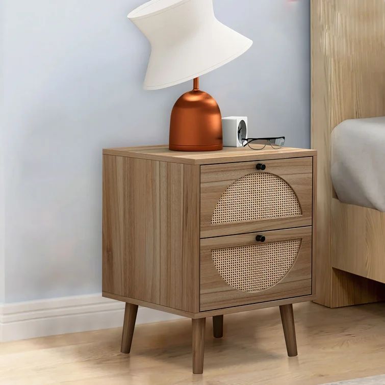 Carmelia 21.7'' Tall 2 - Drawer Nightstand | Wayfair North America