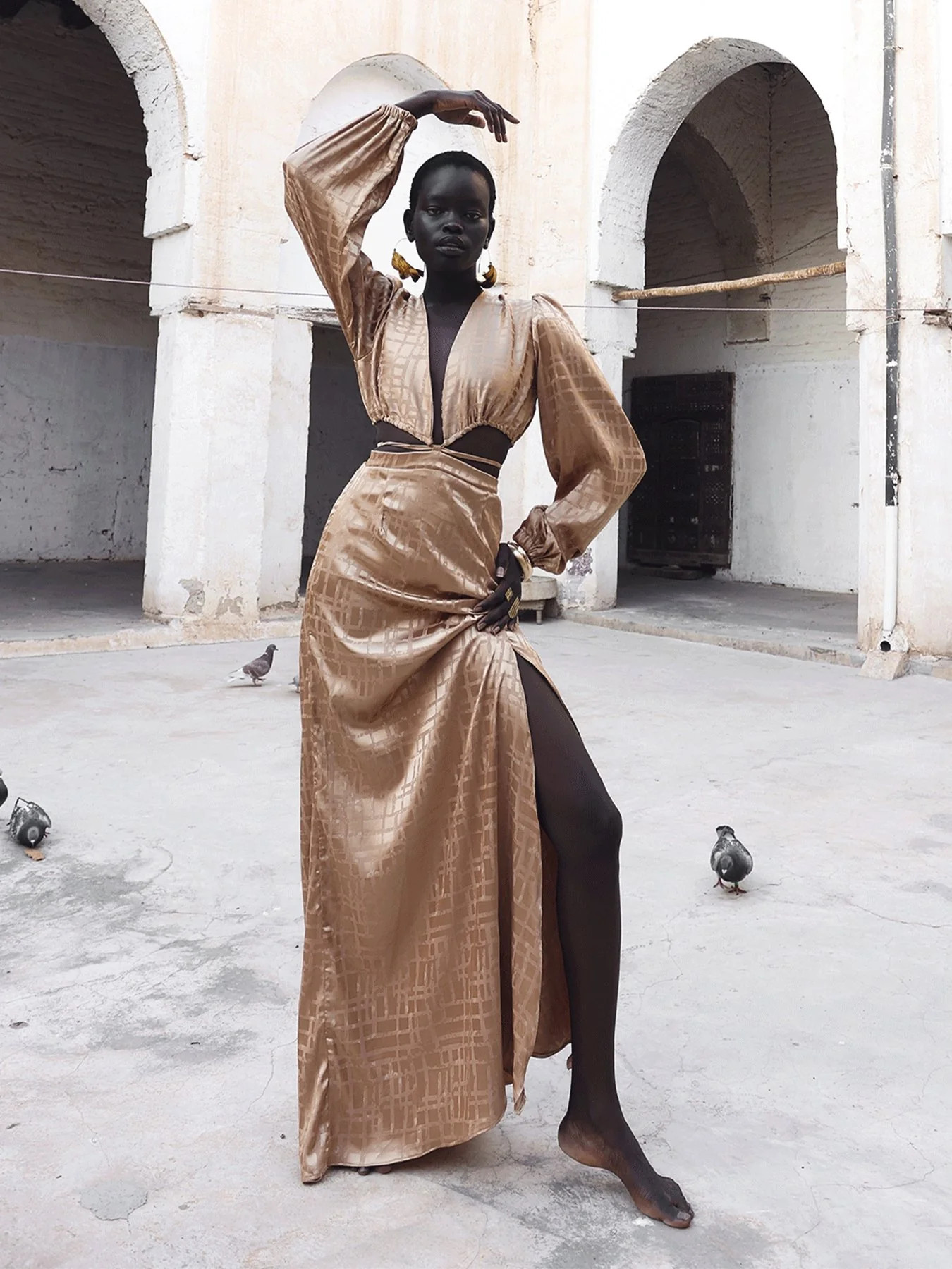 Amal Dress - Dhaw Gold | Diarrablu