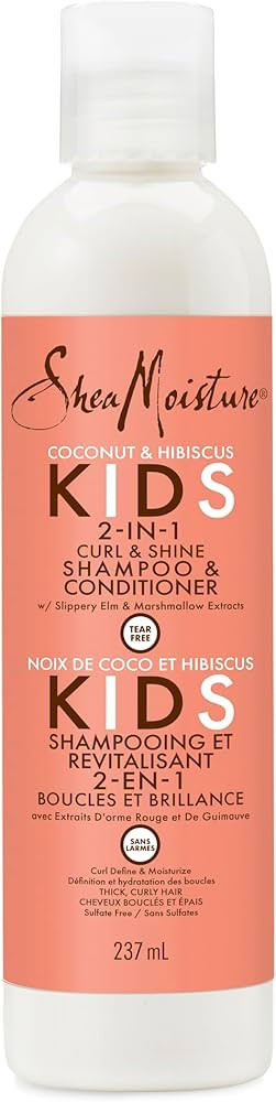 SheaMoisture 2-in-1 Shampoo and Conditioner for Kids Coconut and Hibiscus Coconut Oil for Hair an... | Amazon (US)