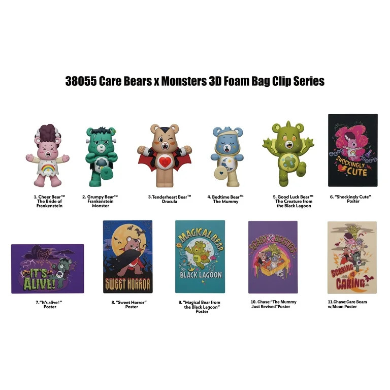 CARE BEARS X UNIVERSAL MONSTERS 3D FOAM BAGCLIP | Walmart (US)