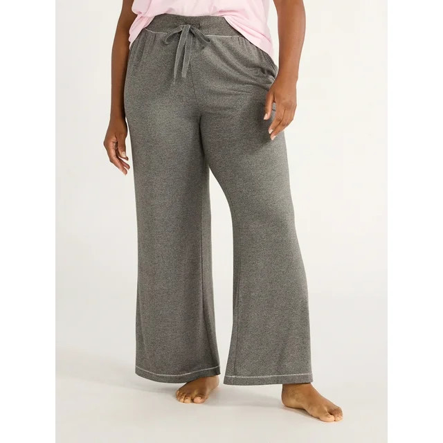 Joyspun Women's Hacci Knit Sleep Pants, 30.5” Inseam, Sizes XS-3X | Walmart (US)