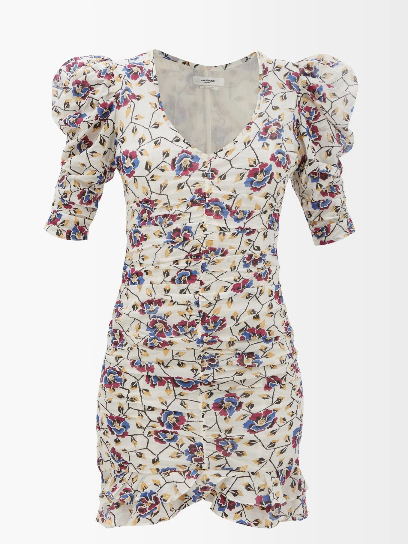 Sireny ruched floral-print mini dress | Isabel Marant Étoile | Matches (UK)