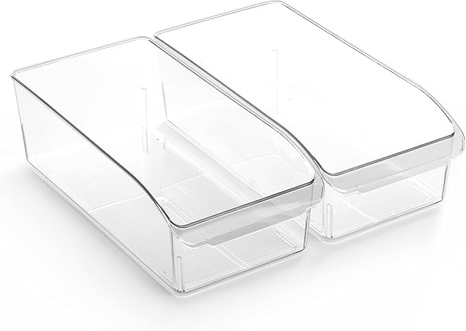 BINO | Plastic Storage Bins, Small | THE CURVE COLLECTION | Multi-Use Organizer Bins | Storage Co... | Amazon (US)