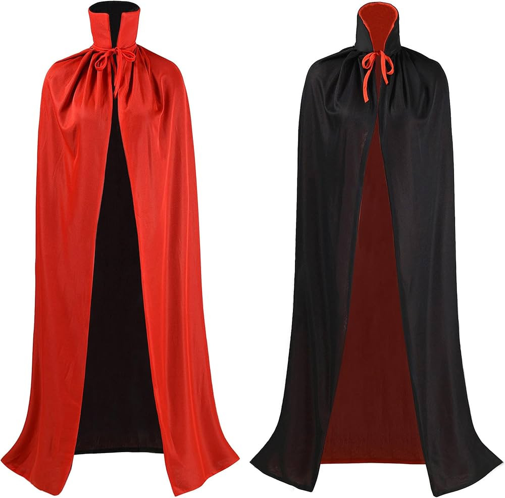 OurLore Black and Red Reversible Halloween Christmas Cloak Masquerade Party Cape Costume (55 inch... | Amazon (US)