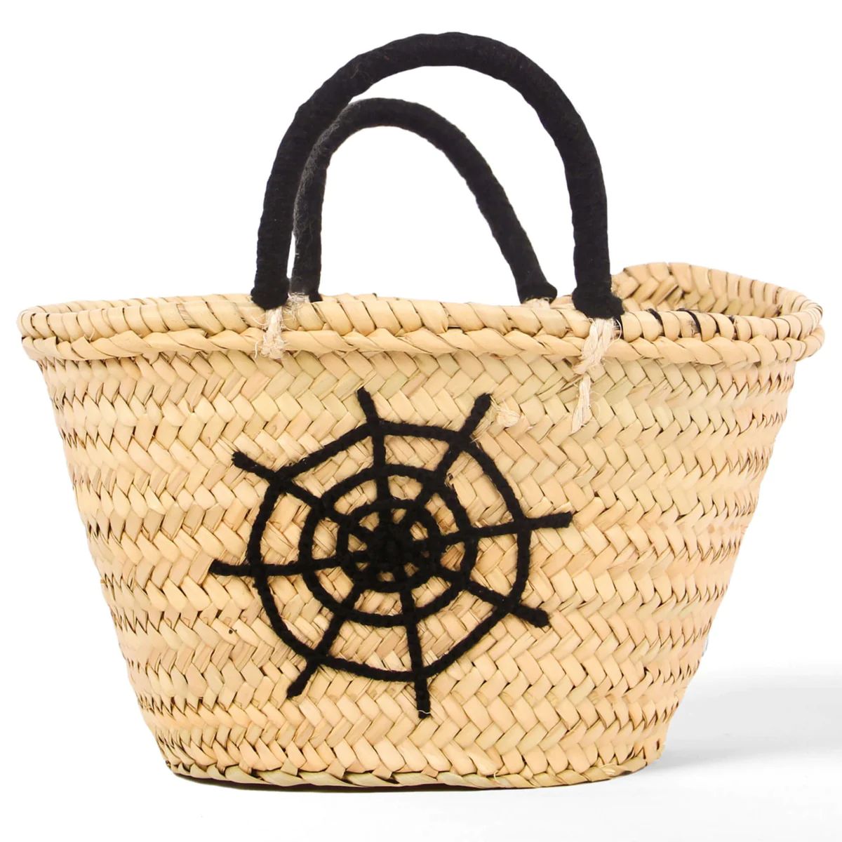 Personalized Halloween Handmade Basket - Oval Straw Bag (Model 1) | OXYLION