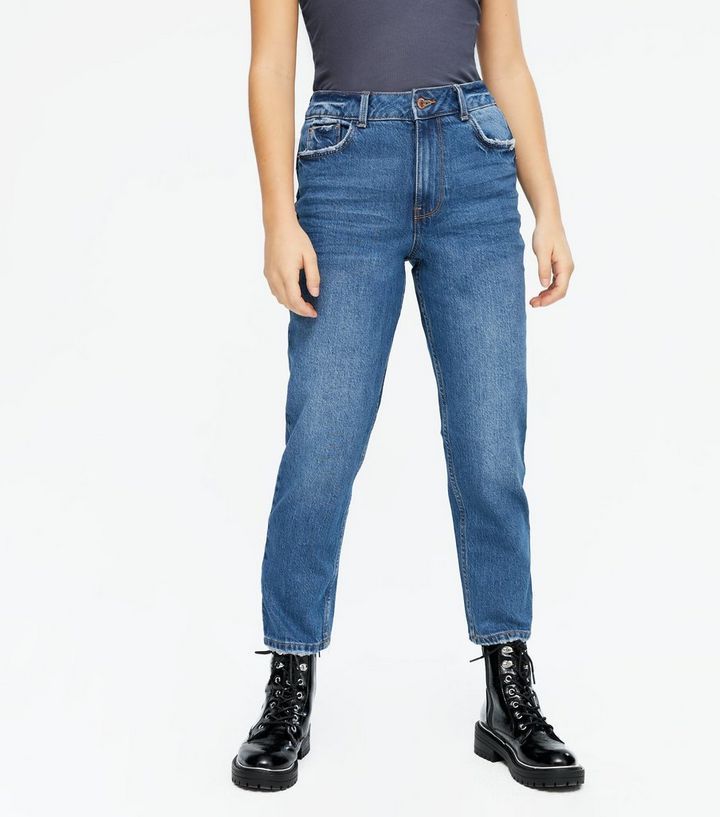 Petite Bright Blue Waist Enhance Tori Mom Jeans
						
						Add to Saved Items
						Remove from... | New Look (UK)