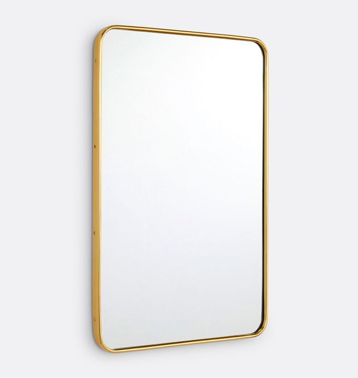 Rounded Rectangle Metal Framed Mirror | Rejuvenation