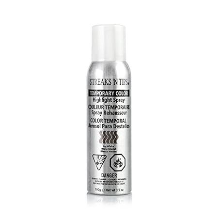 Streaks 'N Tips Icy White Temporary Spray-on Hair Color, 3.5 oz | Amazon (US)