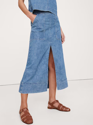 Denim Midi Skirt | Banana Republic (US)