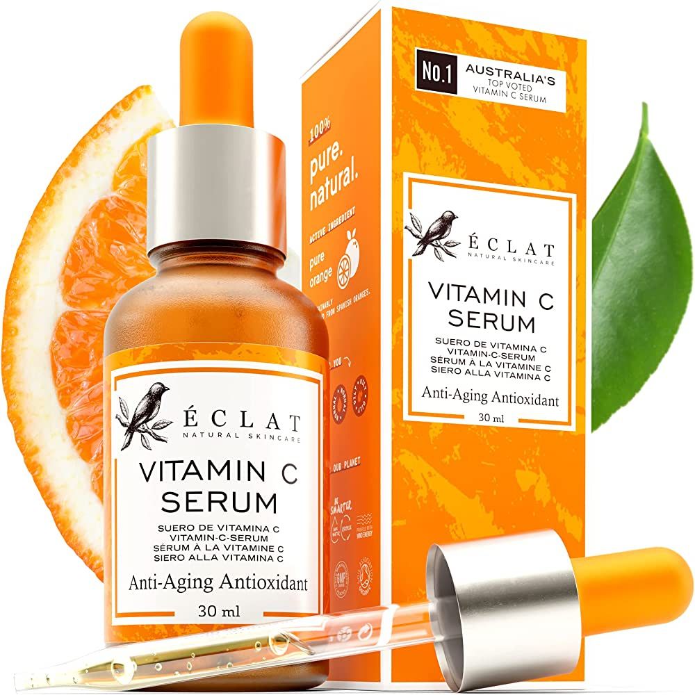 PURE Vitamin C Serum for Face, 20% Vit C Serum WITH HYALURONIC ACID+RETINOL+FERULIC ACID+VIT E-An... | Amazon (US)