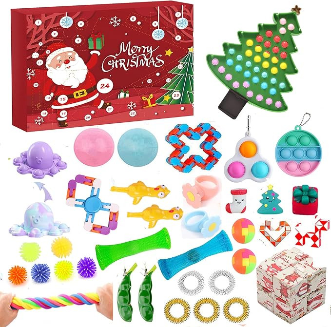 Guorilyee Fidget Advent Calendar 2021 Toy Pack - 24 Days Christmas Countdown Calendar Fidget Toys... | Amazon (US)