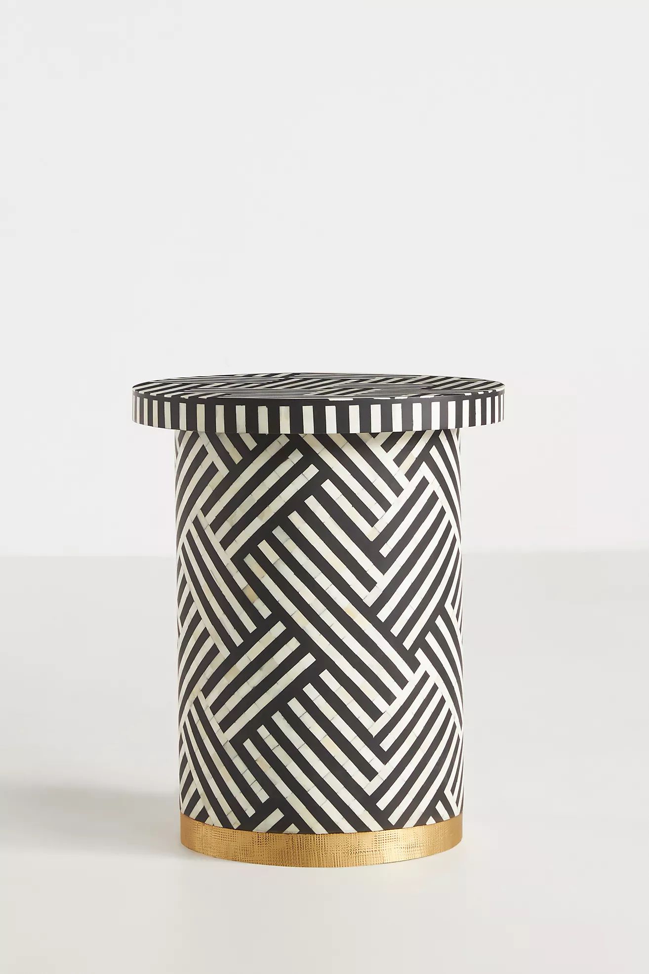 Optical Inlay Side Table | Anthropologie (US)