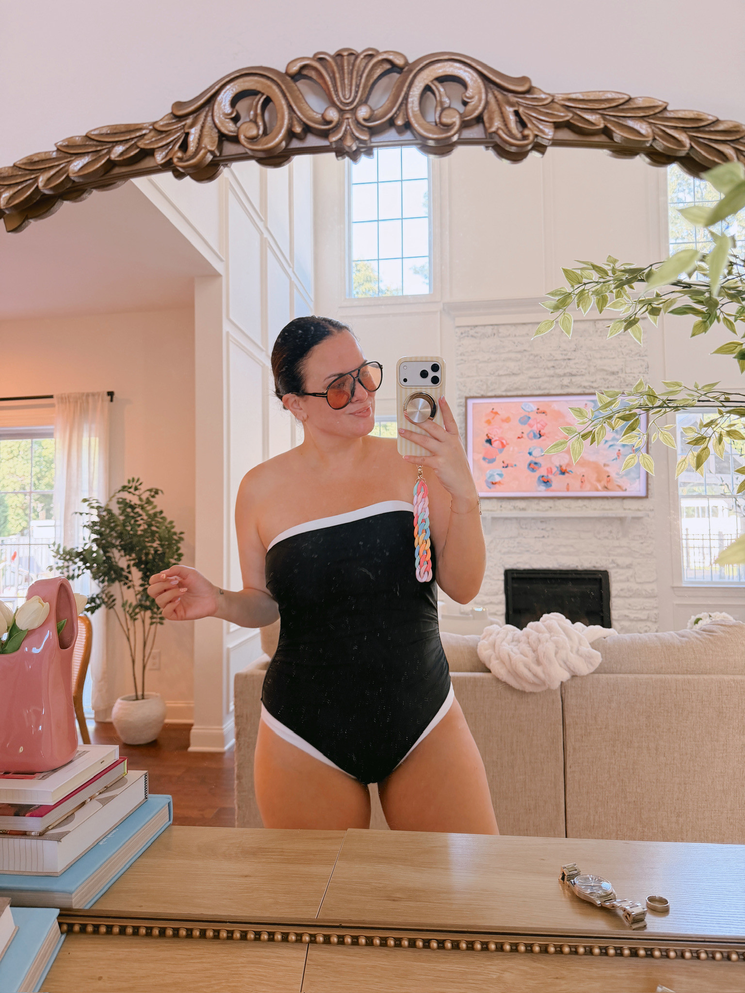 wearing a large in this swim 

 #LTKMidsize #LTKSwim