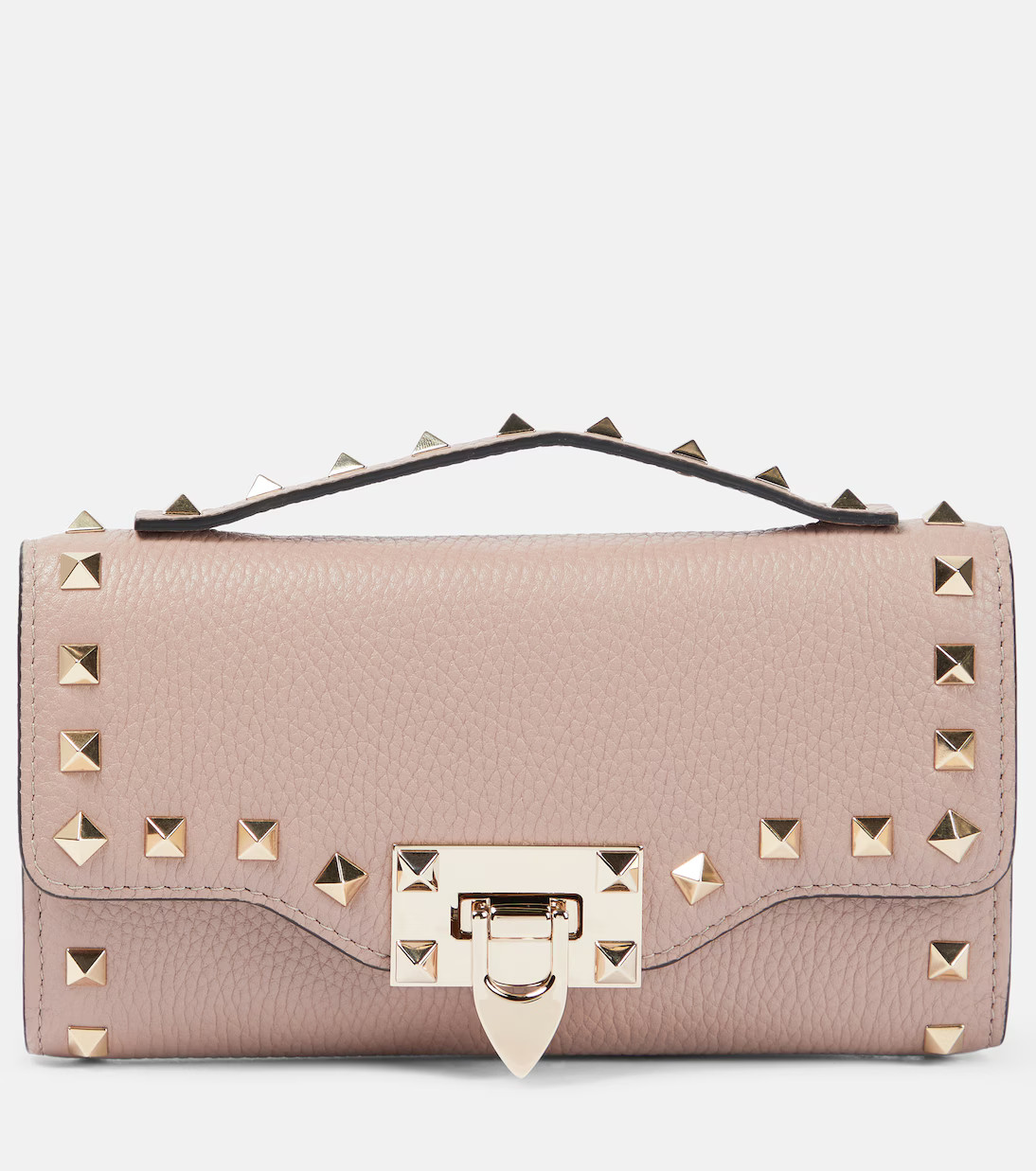 Rockstud Mini leather wallet on chain | Mytheresa (US/CA)