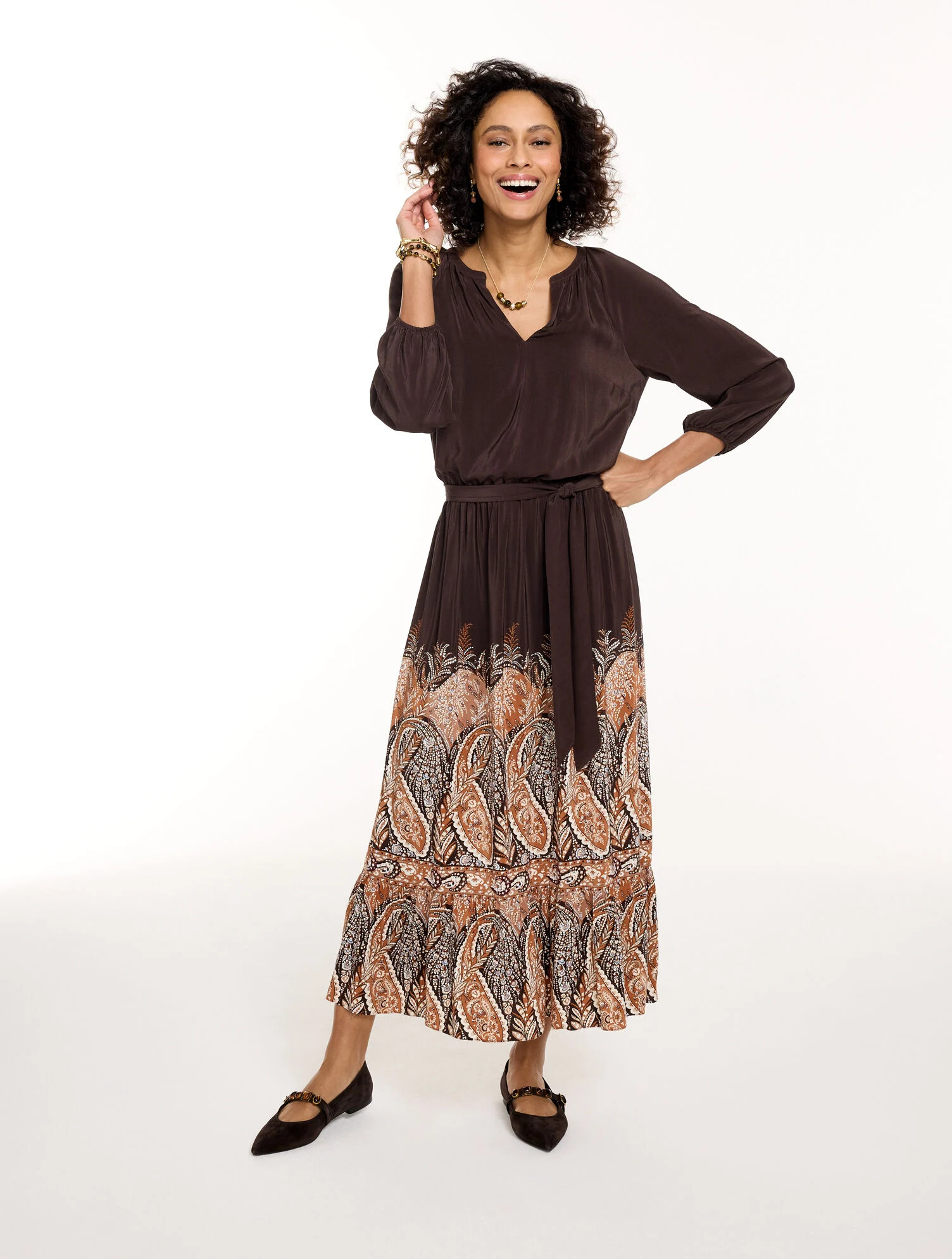 Fit & Flare Midi Dress - Ravishing Paisley | Talbots