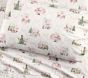 Blush Holly Jolly Santa Organic Sheet Set | Pottery Barn Kids