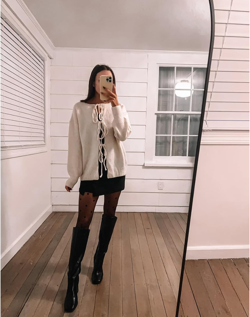 Christmas party outfit- sweater in S, skirt in XS, linked my tights too, boots true to size, tanks in S.
 

 #LTKHoliday #LTKPetite #LTKFindsUnder100