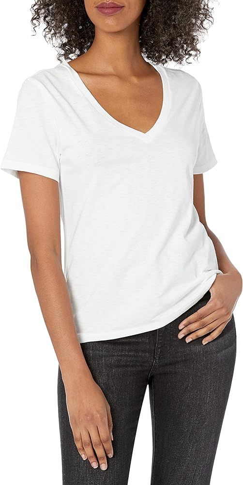 The Drop Women's Lindsey Short-Sleeve V-Neck Loose Fit T-Shirt | Amazon (US)