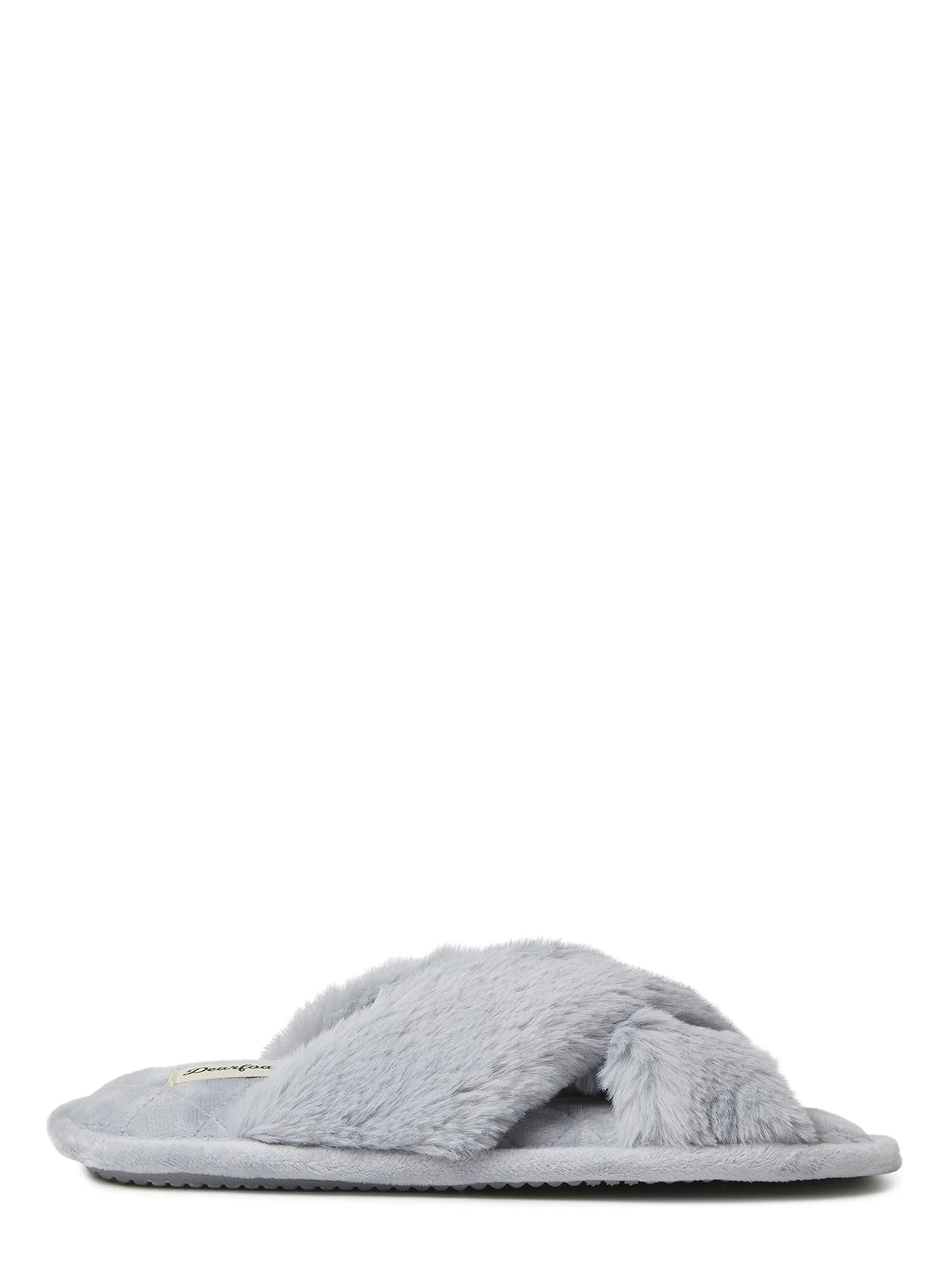 Dearfoams Women's Pile Crisscross Slide with Memory Foam Slippers | Walmart (US)