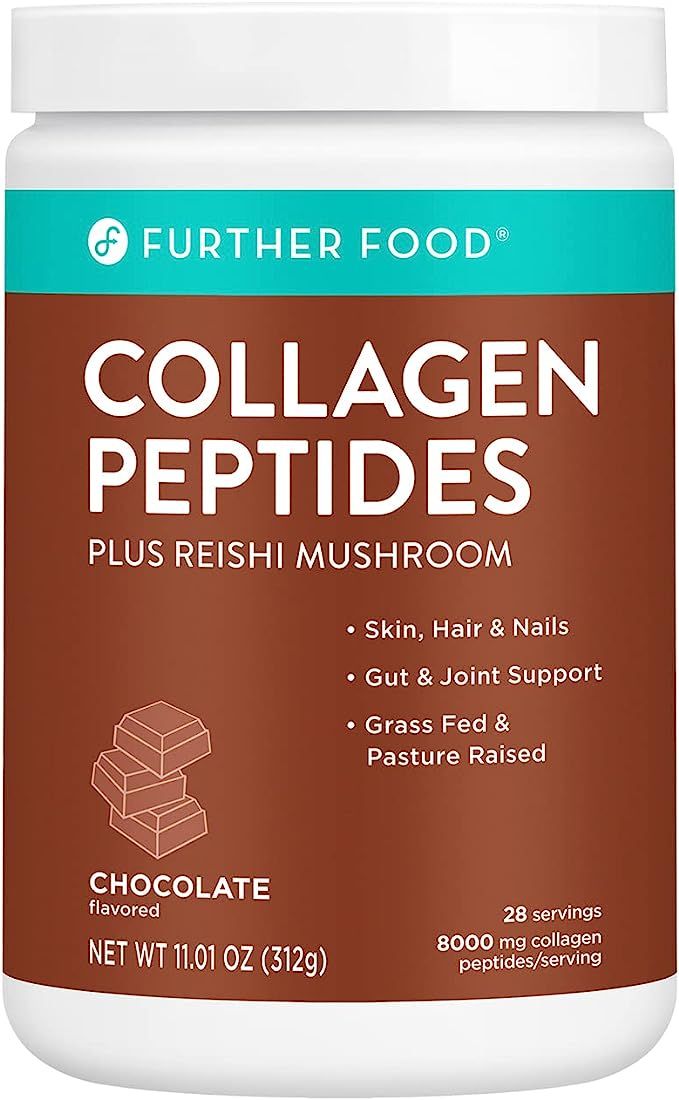 Further Food Chocolate Collagen Peptides Powder, Grass-Fed Pasture-Raised Hydrolyzed Type 1 & 3 P... | Amazon (US)