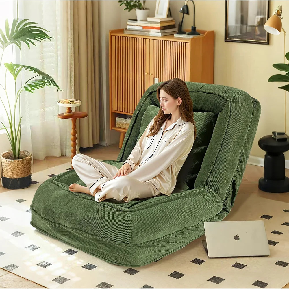 Upholstered Human Dog Bed for Adult Foldable, Convertible Lazy Sofa with 5 Adjustable Positions, ... | Amazon (US)