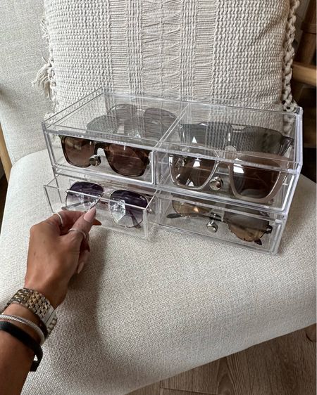 Love these stackable drawers for organizing my sunglasses! 
My oversized sunnies I place on top
Amazon finds #amazonhome #founditonamazon #liveloveblank 

#LTKStyleTip #LTKHome #LTKFindsUnder50