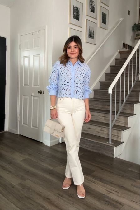  Cute denim outfit for Easter! 
This top is almost sold out! I’m linking more options.
Top size xs
Jeans size 24 short 
Abercrombie jeans, Easter outfit, white jeans, eyelet top, tops under $50, spring outfit

#LTKfindsunder50 #LTKSeasonal #LTKfindsunder100