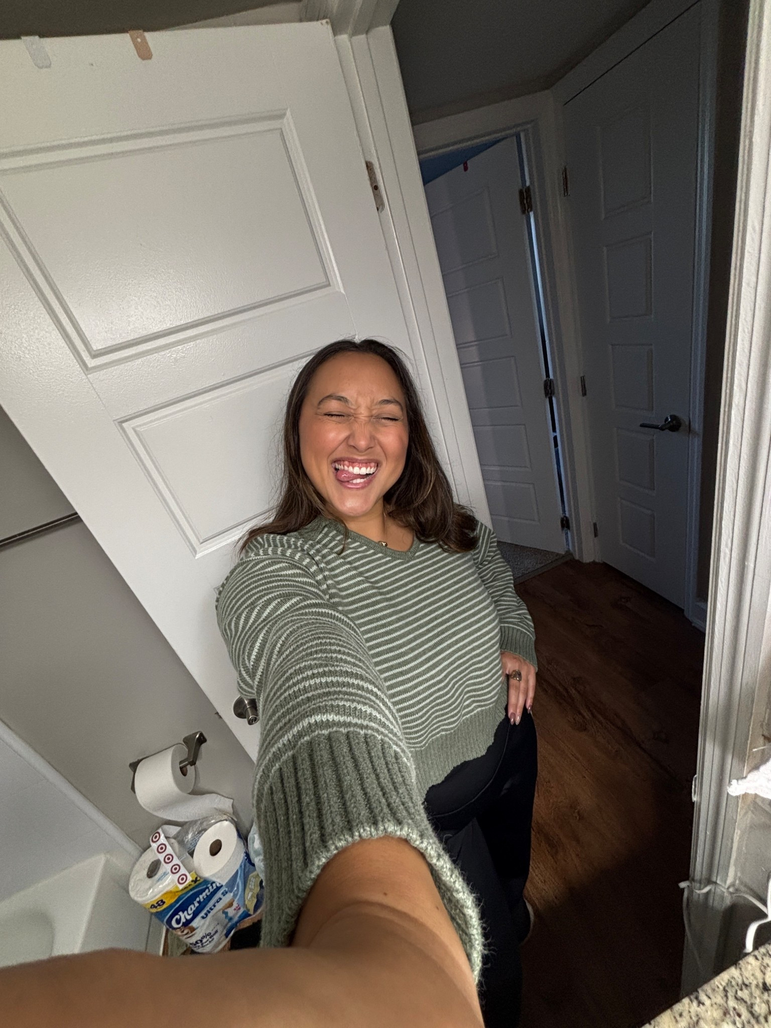 OOTD for work! With this cold front in Florida it is definitely sweater weather. This striped sweater from Target is going to keep me warm and cozy all day in the office  

#LTKootd #LTKWorkwear #LTKSeasonal