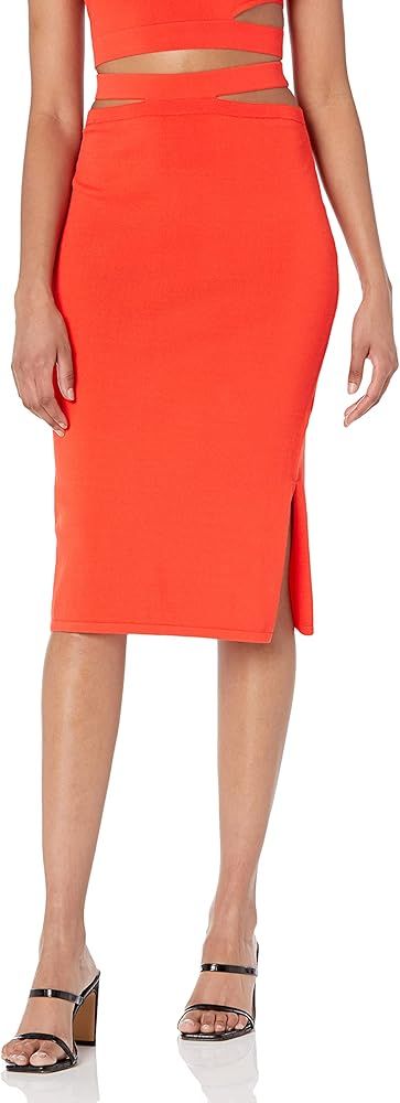 The Drop Women's Valentina Cut-Out Pull-On Midi Sweater Skirt | Amazon (US)