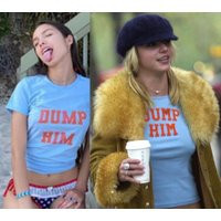 Britney Spears Dump Him Shirt Women - Olivia Rodrigo Blue Teen Girls Y2K Slogan Baby Tee Ladies | Etsy (US)