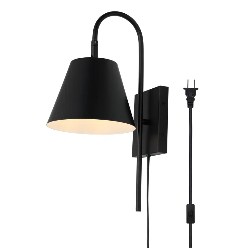 Rhoeva Iron Plug-in Flush Mounted Sconce | Wayfair North America