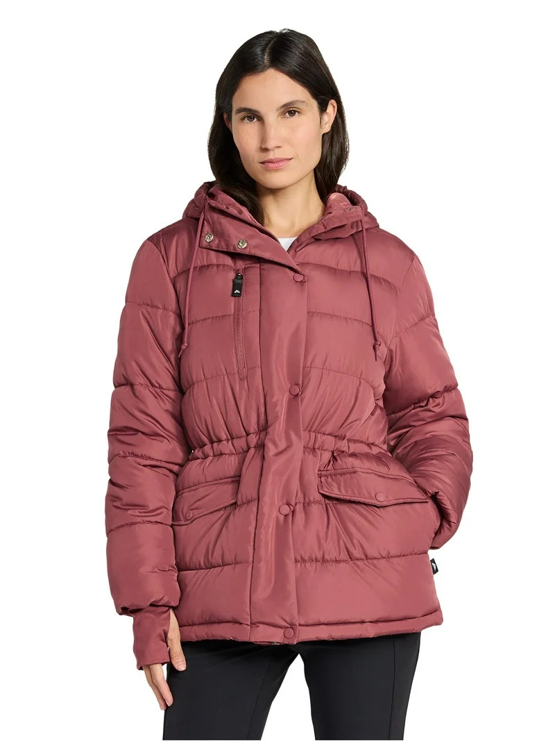 Ozark Trail Women's and Women's Plus Mid Length Puffer Coat, Sizes XS-2X | Walmart (US)