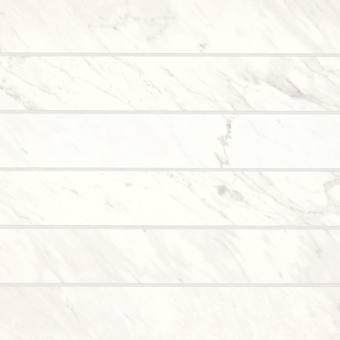 Magnifica 4" x 24" - 8mm Polished Porcelain Tile in Luxe White | Bedrosians Tile and Stone