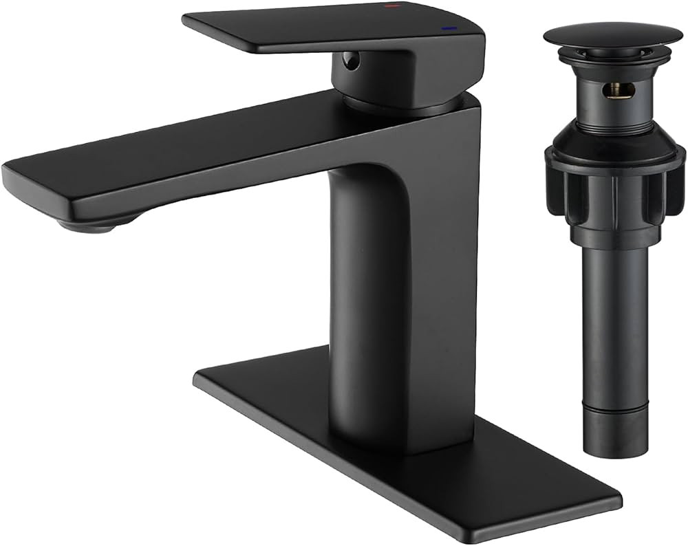 VOTON Black Bathroom Faucet Single Handle Bathroom Faucets for Sink 1 Hole Rv Lavatory Vanity Fau... | Amazon (US)