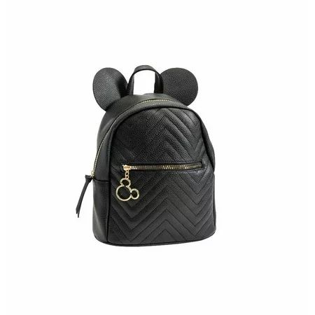 11 Disney Mickey Mouse Zippered Black Backpack Bag With Ears | Walmart (US)
