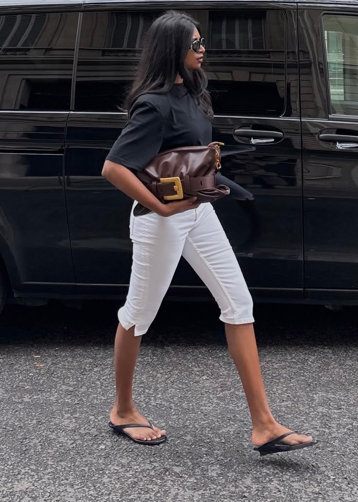 White Capri jeans 
Black shirt
Old money , classy    Quiet luxury 

#LTKPetite #LTKootd #LTKBeauty