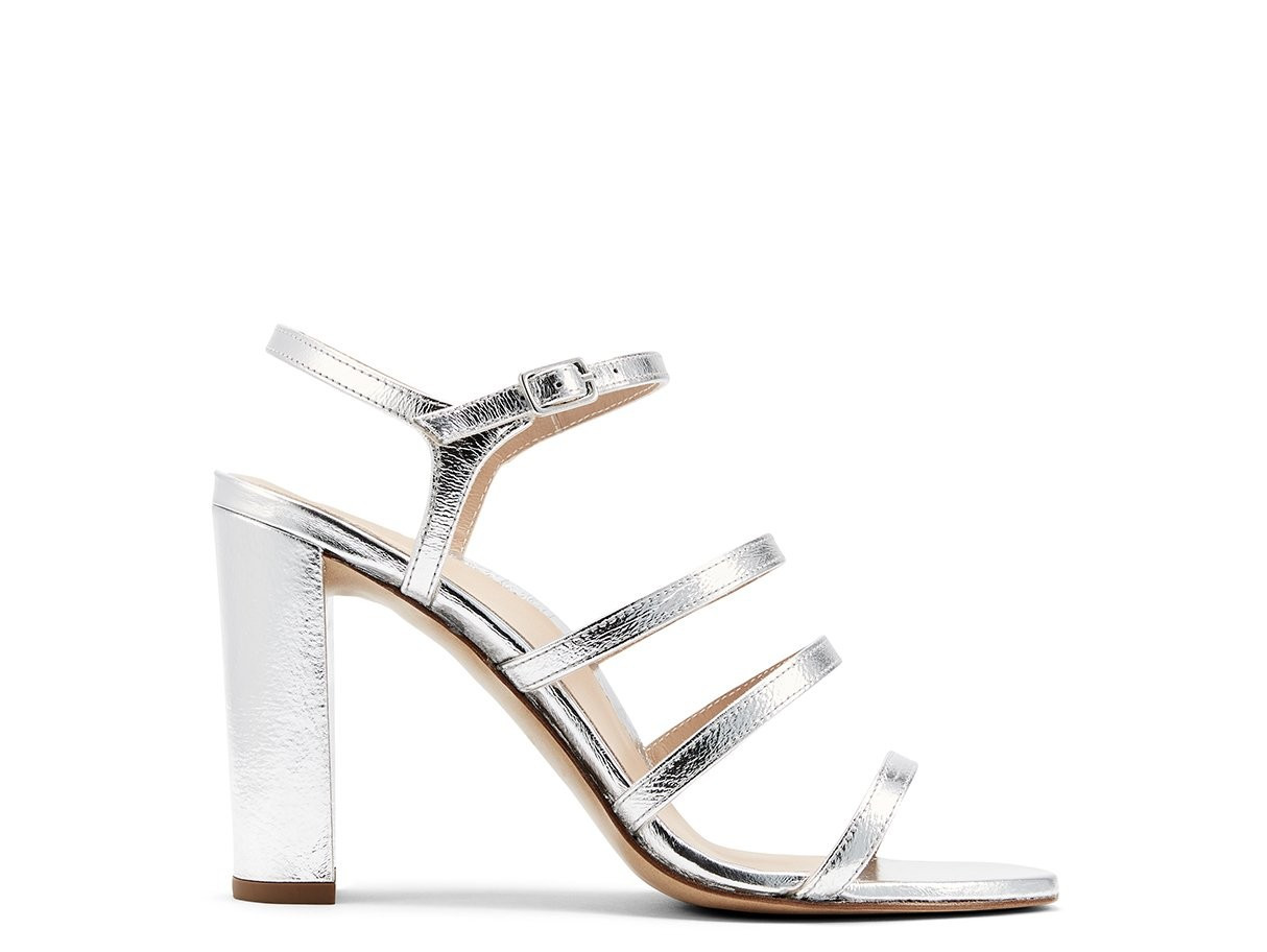 INEZ: Sasha: Silver Crinkle Metallic | Inez 